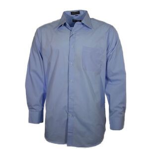 Men's Dress Shirt Long Sleeve Button Up Solid Formal Front Pocket Classic Shirt